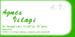 agnes vilagi business card